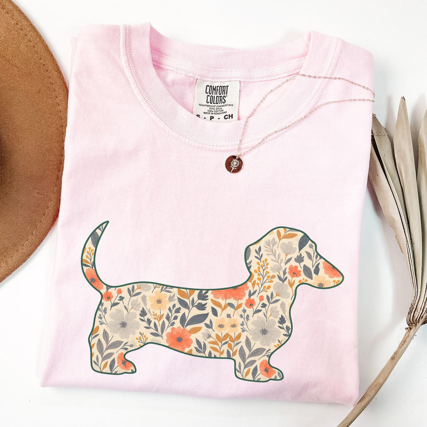 Floral Dachshund Shirt V5