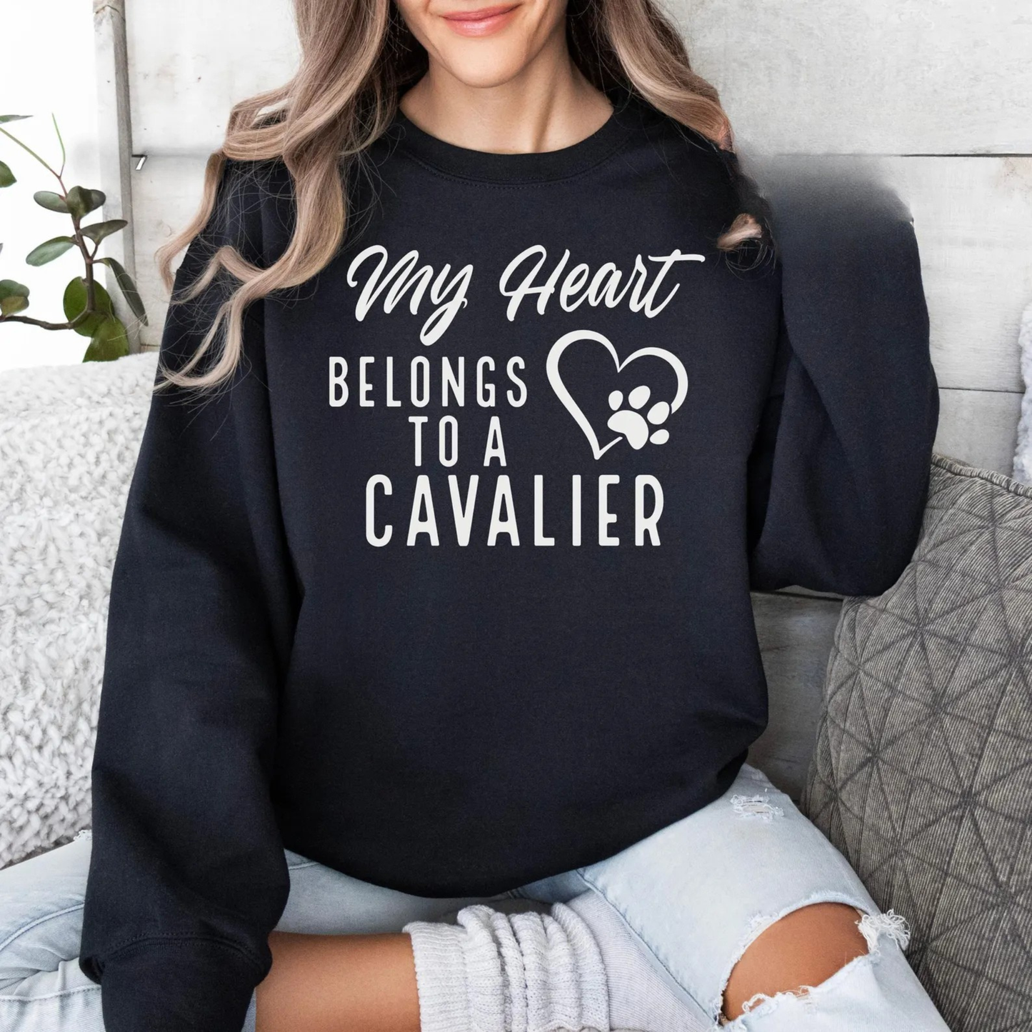 My Heart Belongs Cavalier Sweatshirt