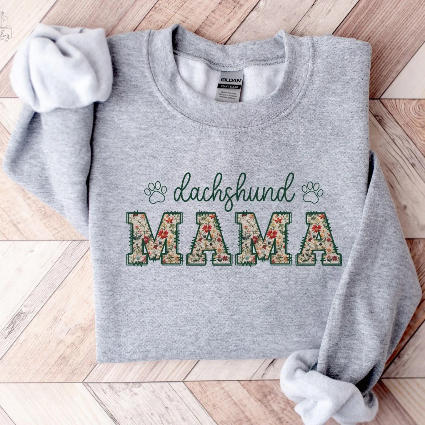 Floral Dachshund Sweatshirt V