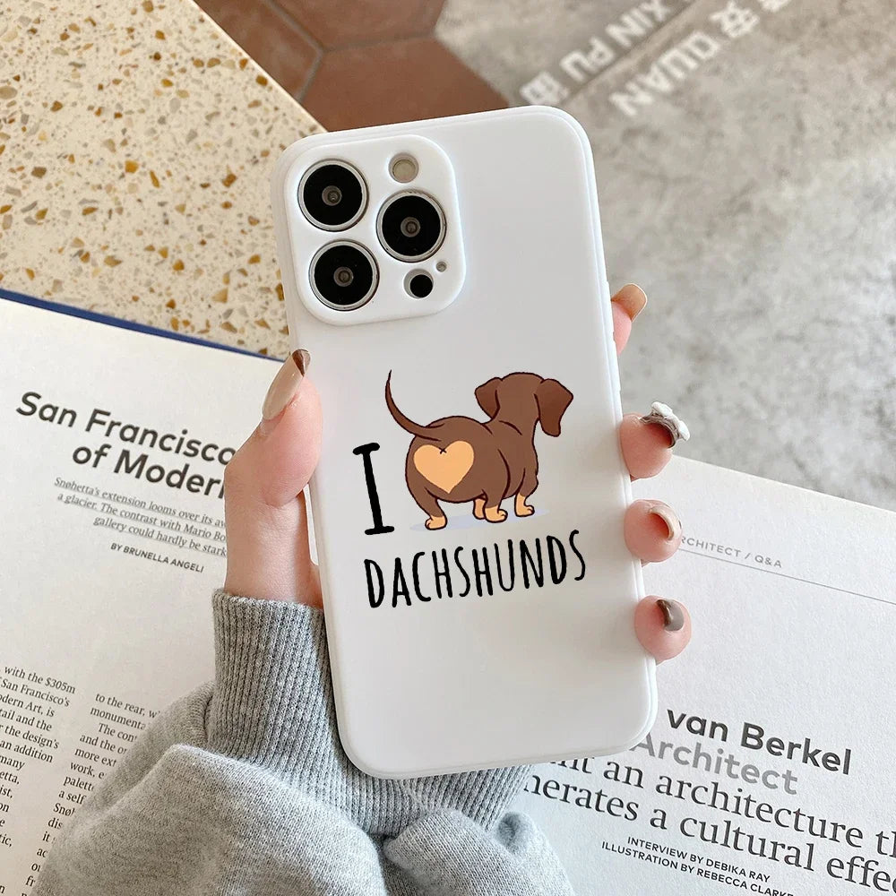 I Love Dachshund iPhone Case