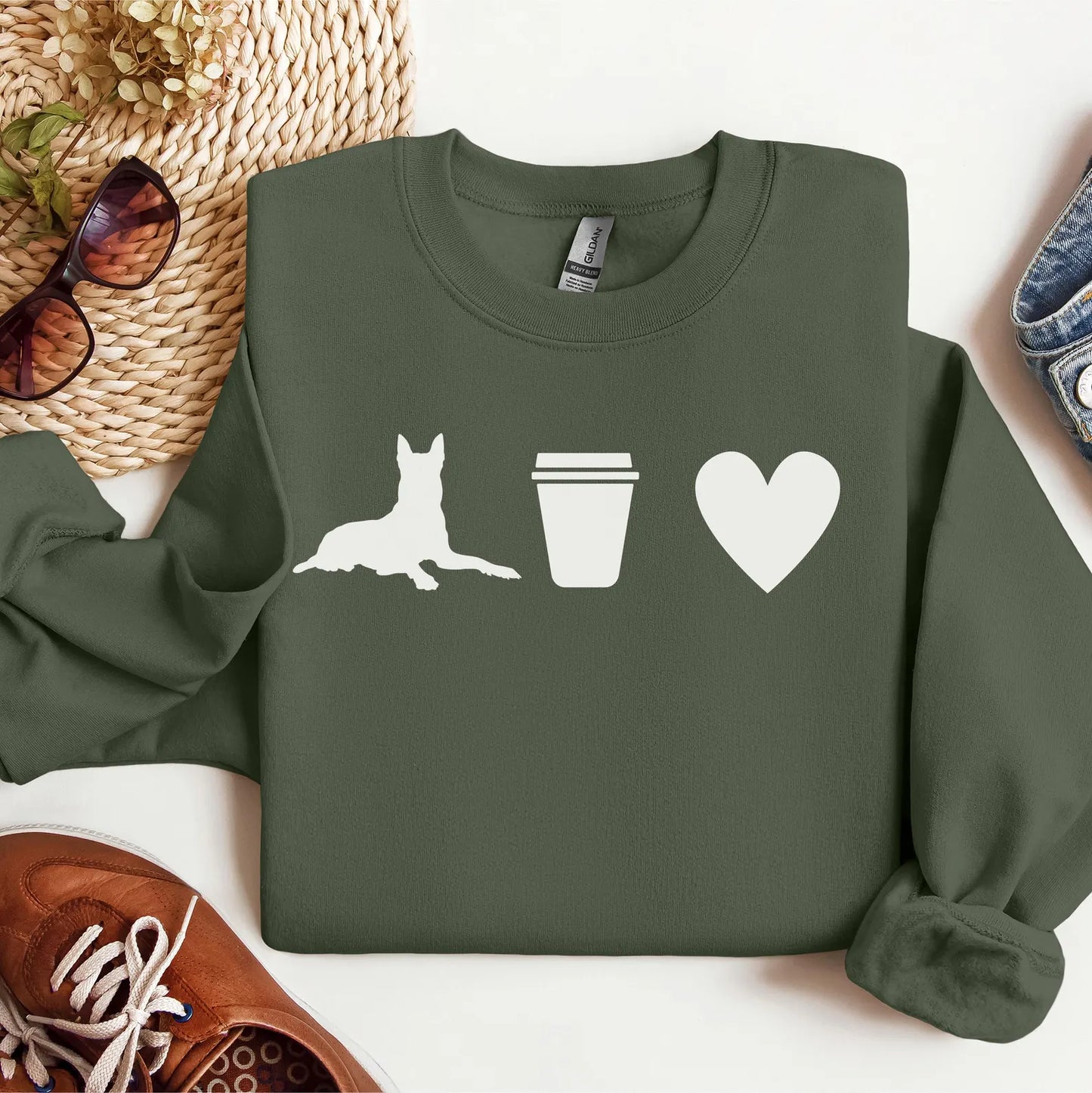 Belgian Malinois Coffee Sweatshirt