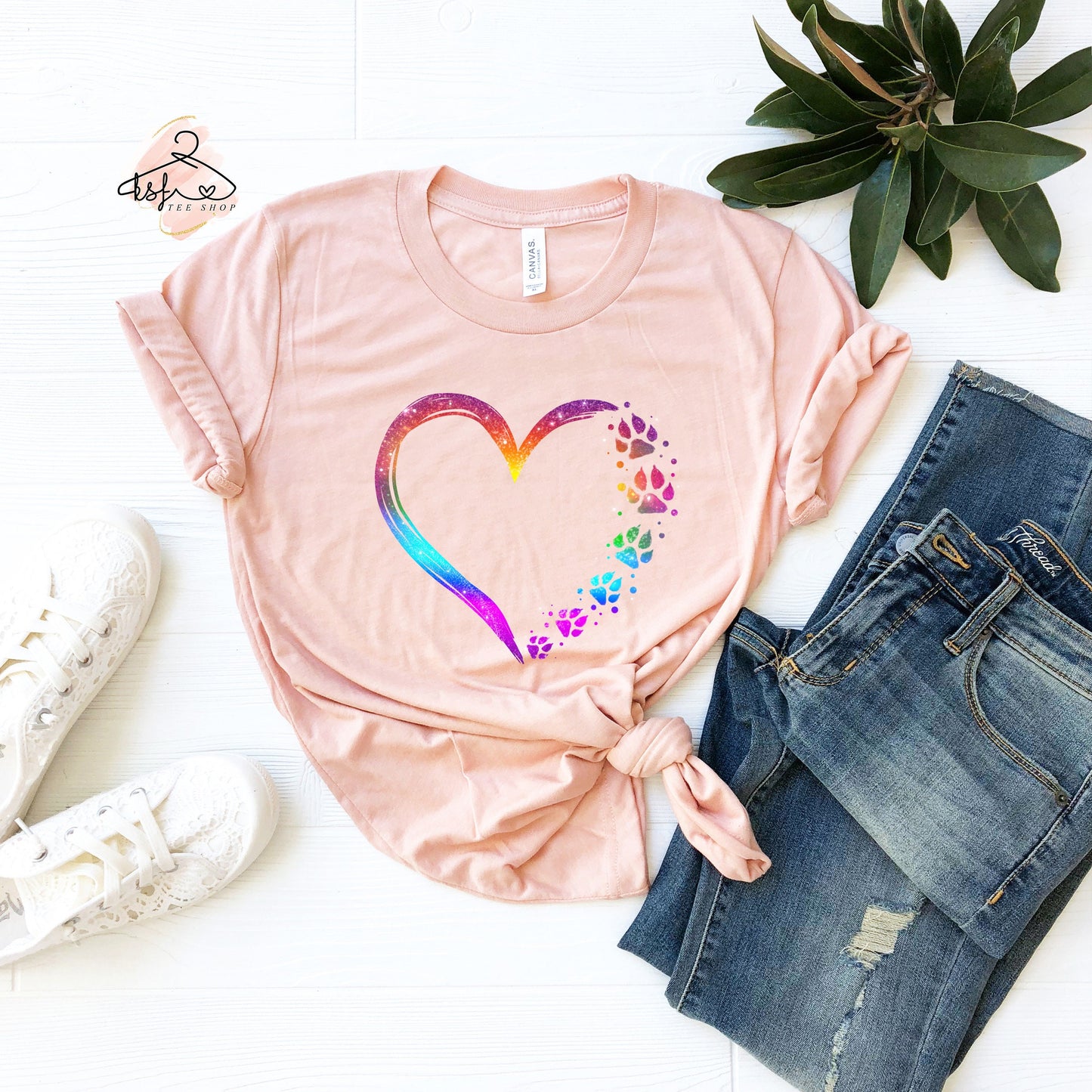 Dog Paw Heart Tee V6