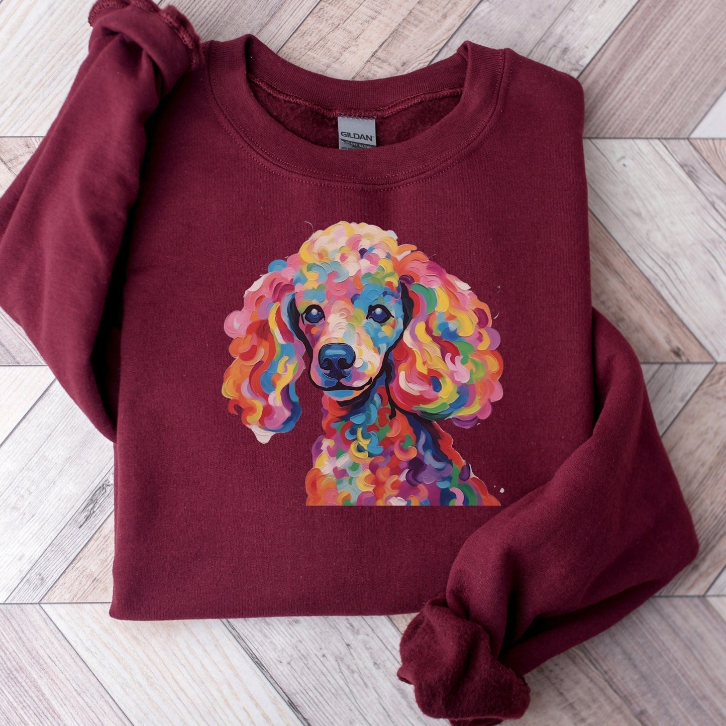 Poodle Vibrant Watercolor Sweatshirt