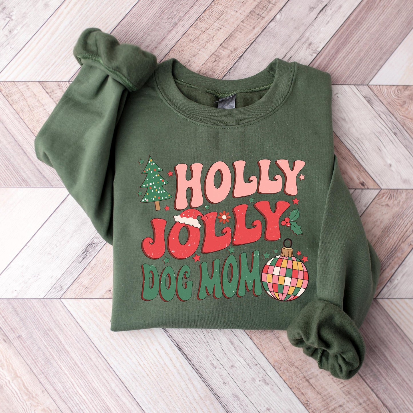 Holly Jolly Dog Mom Sweater