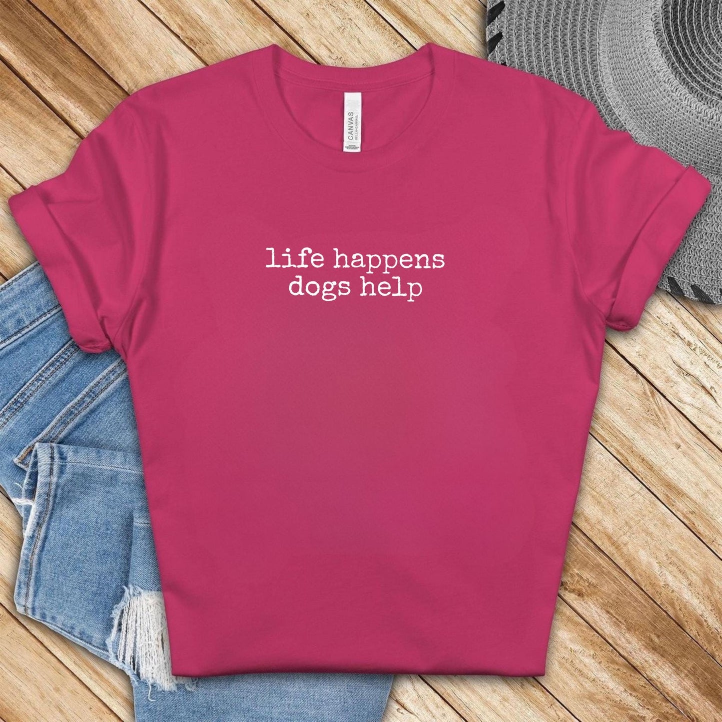 Life Happens Dogs Help Sweatshirt New