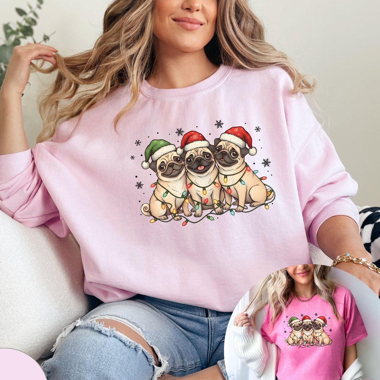 Pug Santa Dogs Sweater