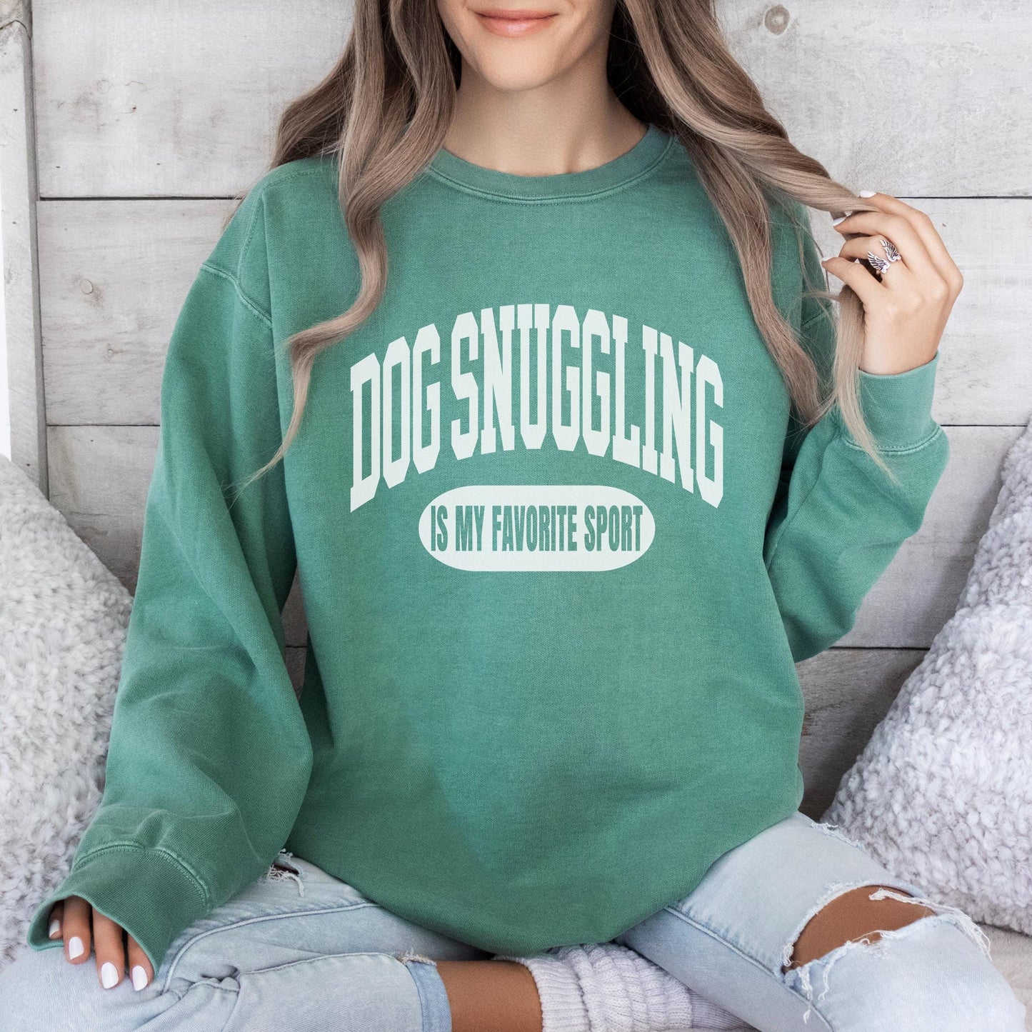 Dog Snuggling Sweatshirt