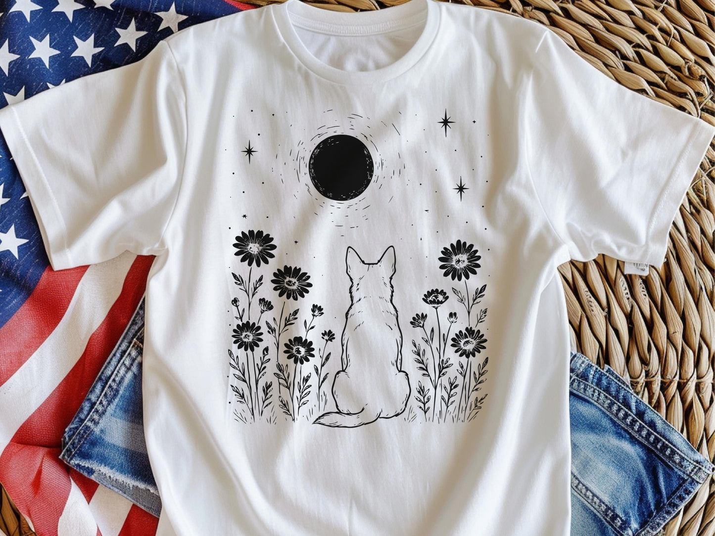 Australian Cattle Dog Moon Shirt