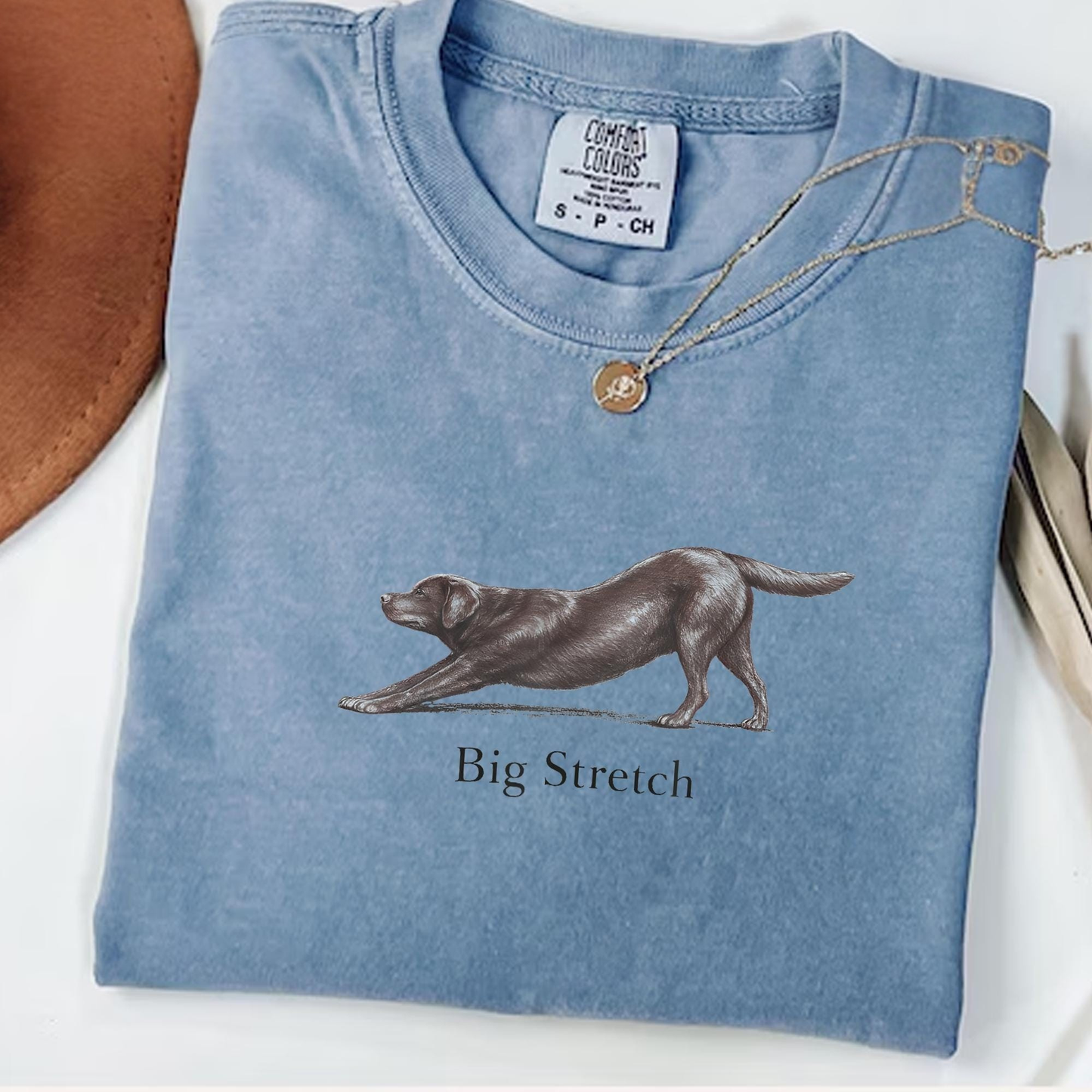 Big Stretch Chocolate Labrador Tee