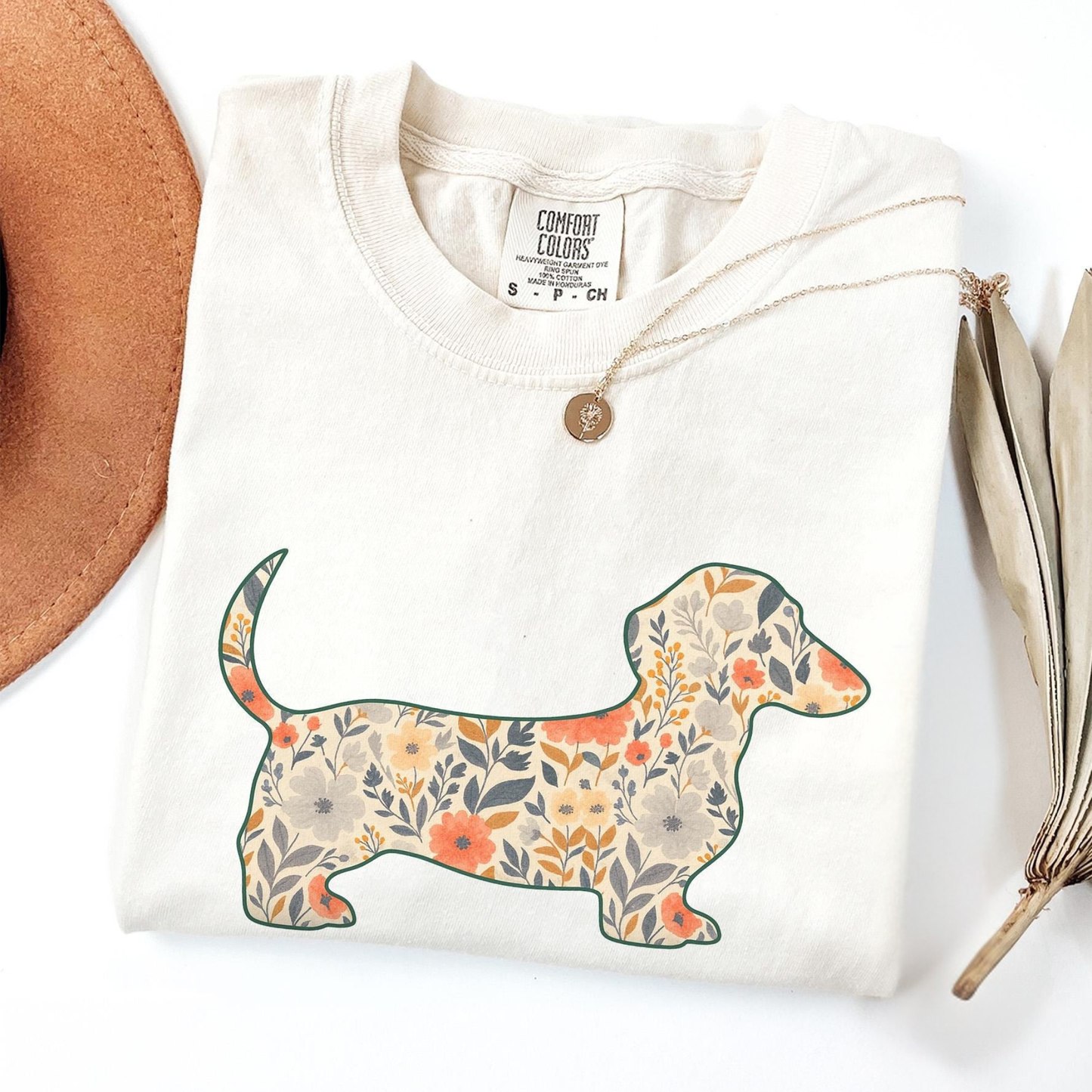 Floral Dachshund Shirt V5