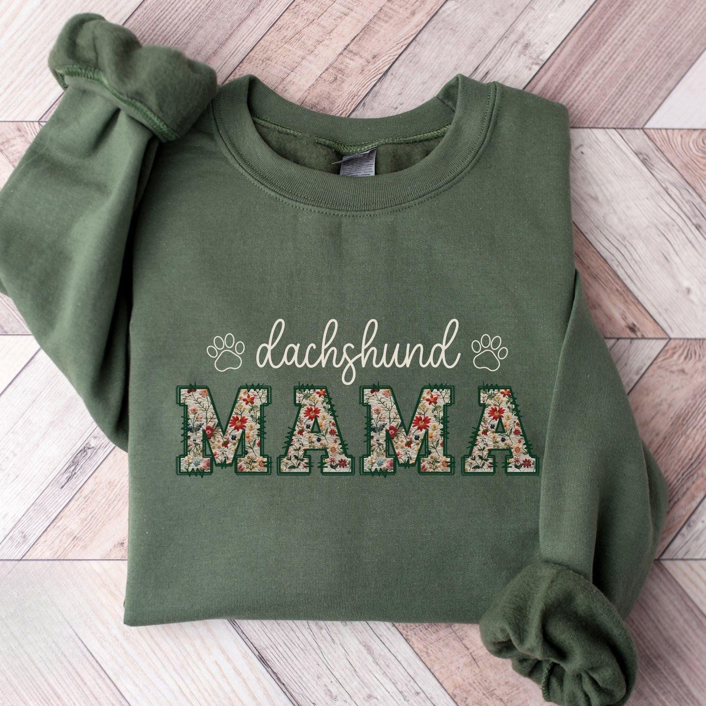 Floral Dachshund Sweater V2