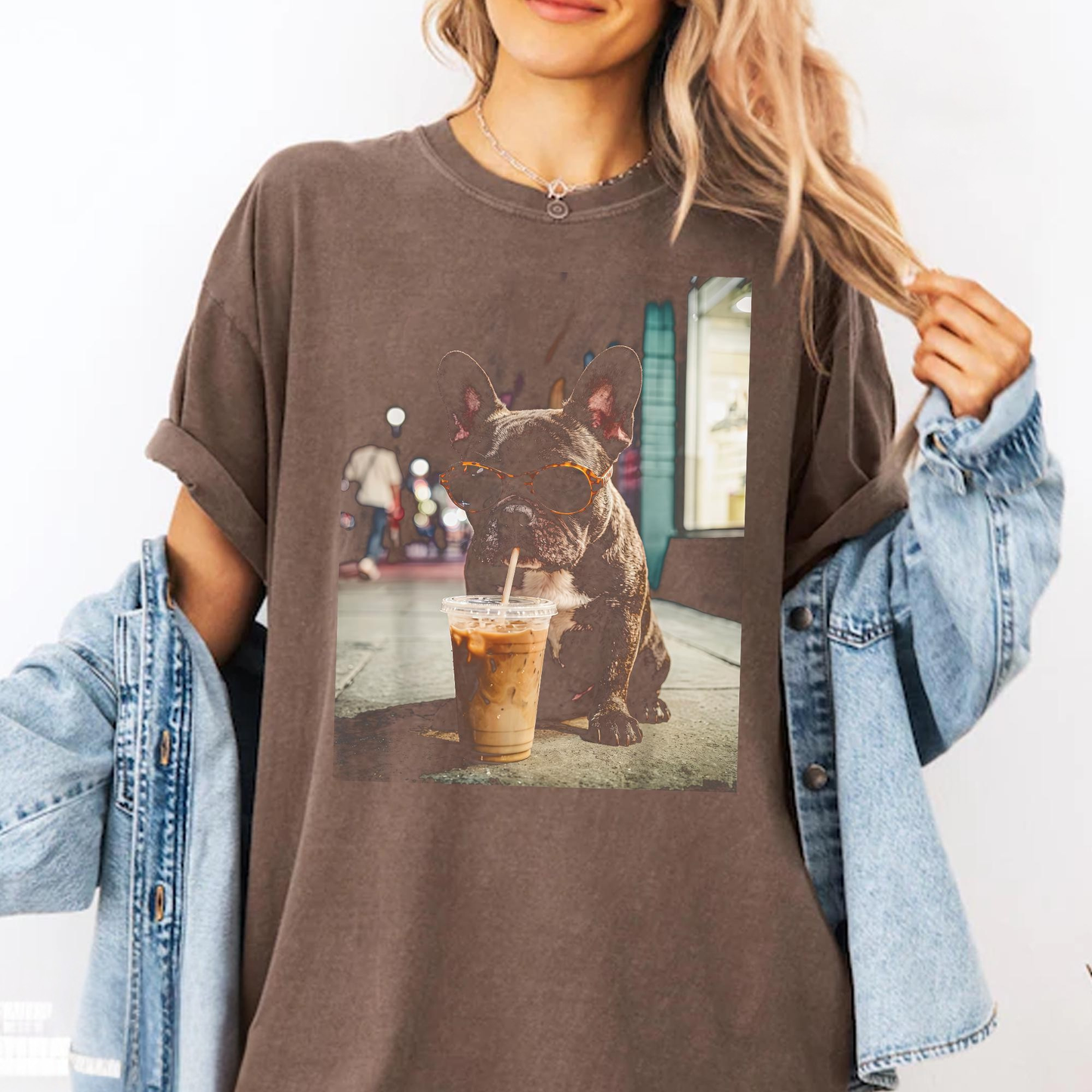 French Bulldog Iced Coffee Shirt
