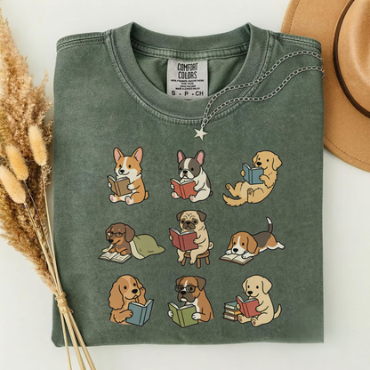 Funny Dog Reading Shirt