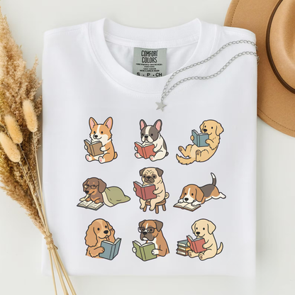 Funny Dog Reading Shirt