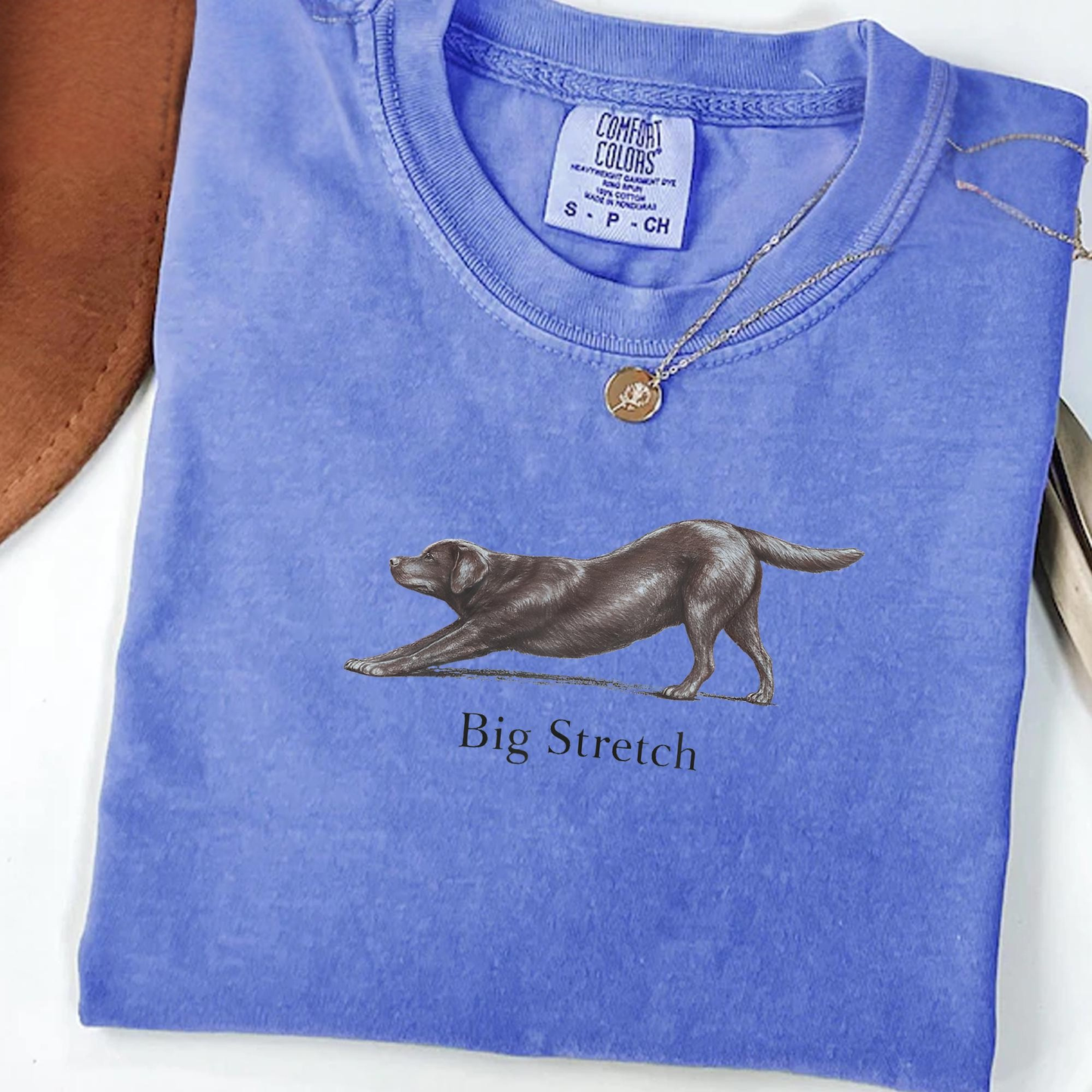 Big Stretch Chocolate Labrador Tee
