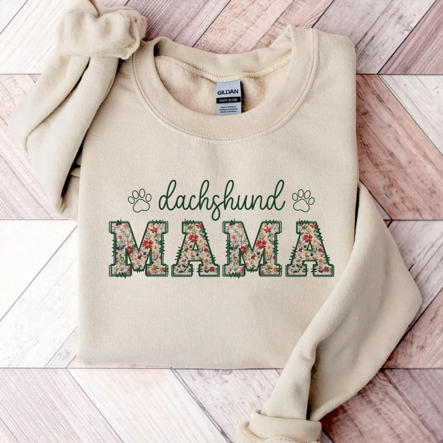 Floral Dachshund Sweatshirt V