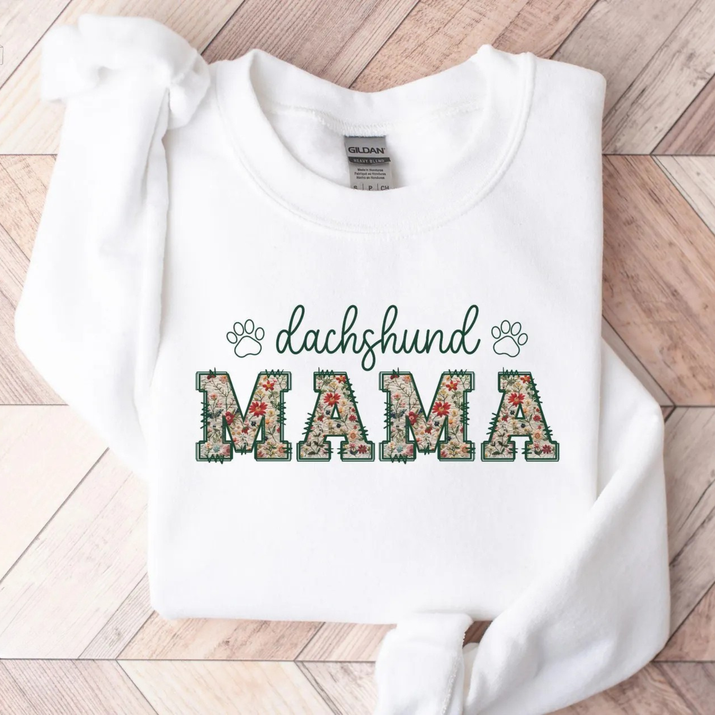 Floral Dachshund Sweatshirt V