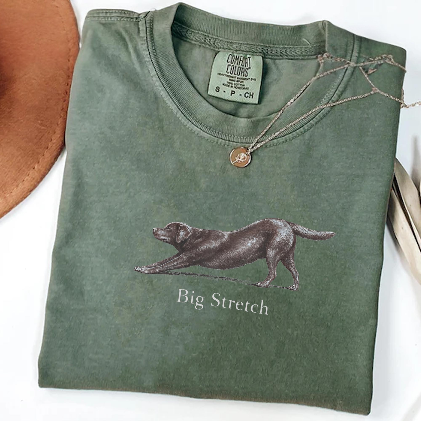 Big Stretch Chocolate Labrador Tee