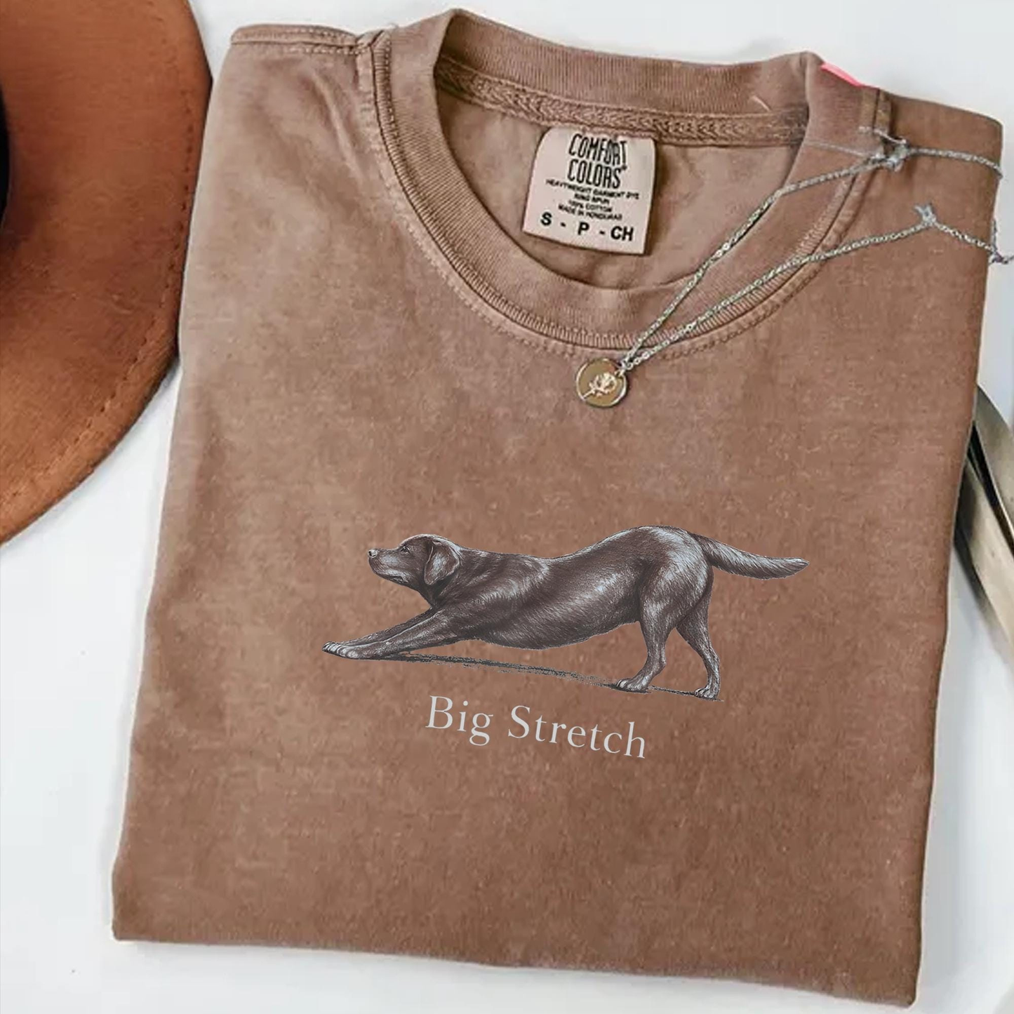 Big Stretch Chocolate Labrador Tee