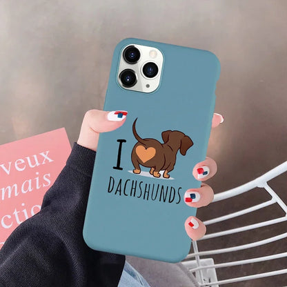 I Love Dachshund iPhone Case