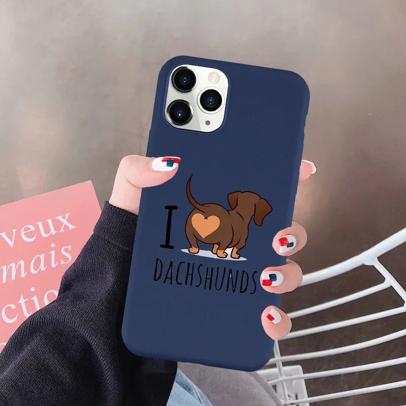 I Love Dachshund iPhone Case
