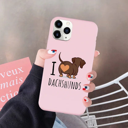 I Love Dachshund iPhone Case