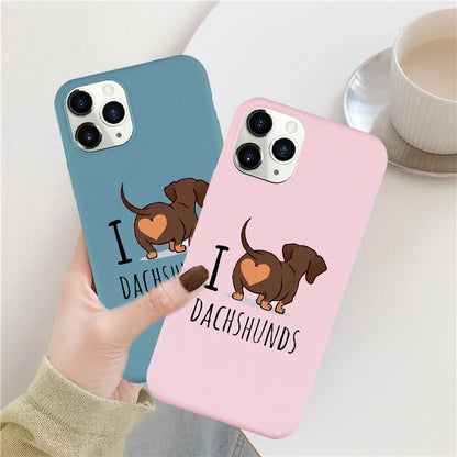 I Love Dachshund iPhone Case