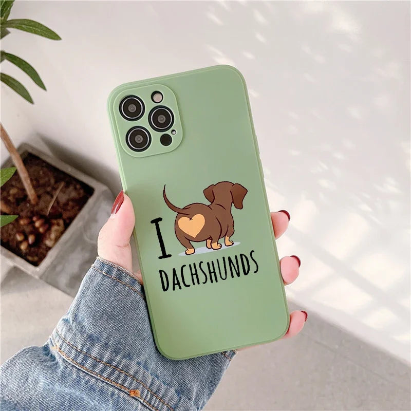 I Love Dachshund iPhone Case