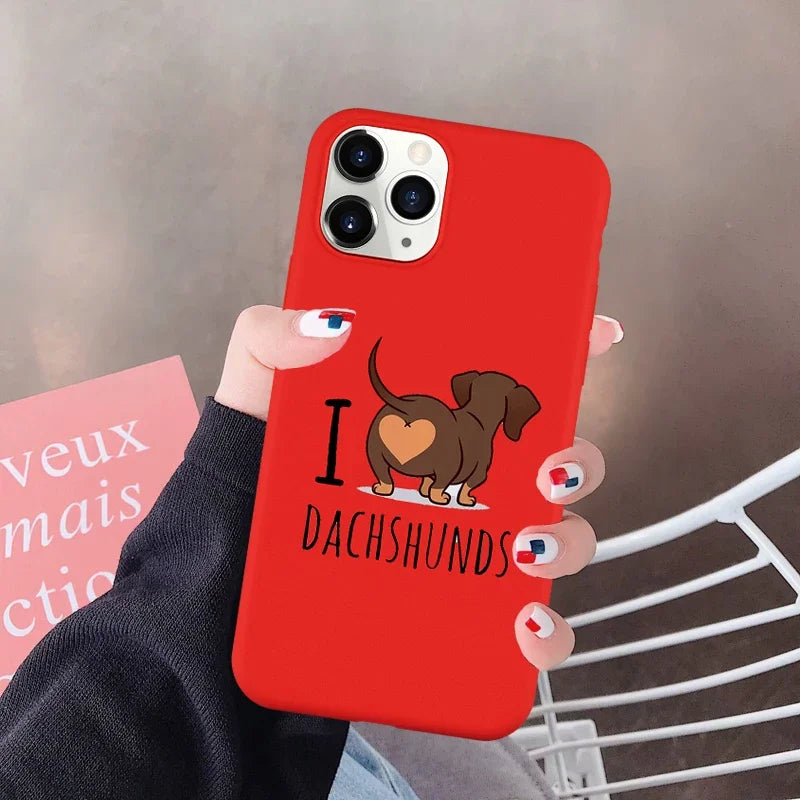 I Love Dachshund iPhone Case