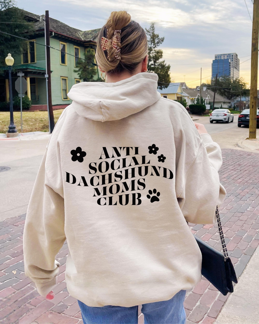 Antisocial Dachshund Mom Hoodie