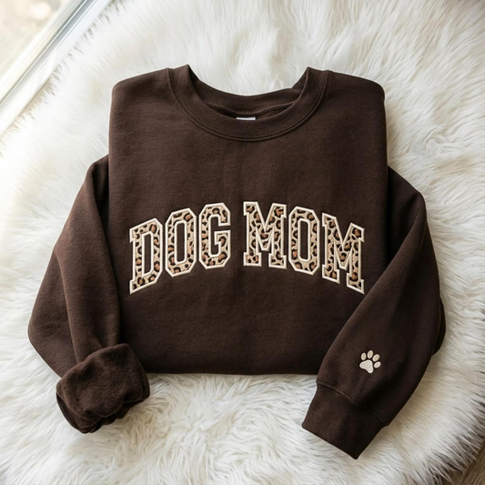 Dog Mom Leopard Sweater