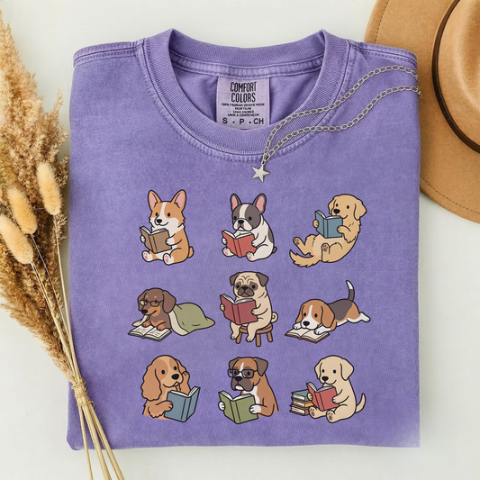 Funny Dog Reading Shirt
