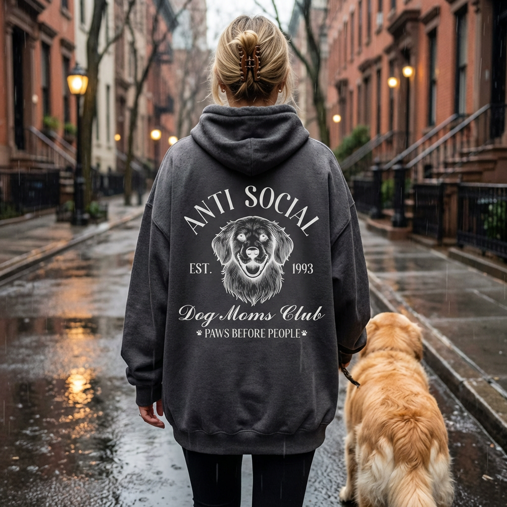 Anti Social Dog Mom Hoodie V3