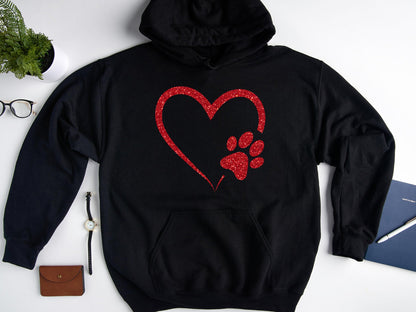 Glitter Dog Paw Hoodie