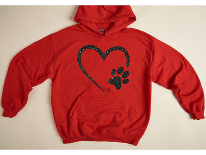 Glitter Dog Paw Hoodie