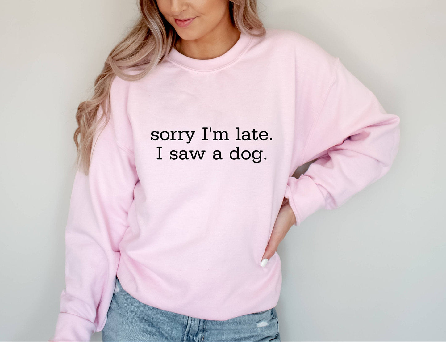 Sorry I'm Late I Saw a Dog Sweatshirt
