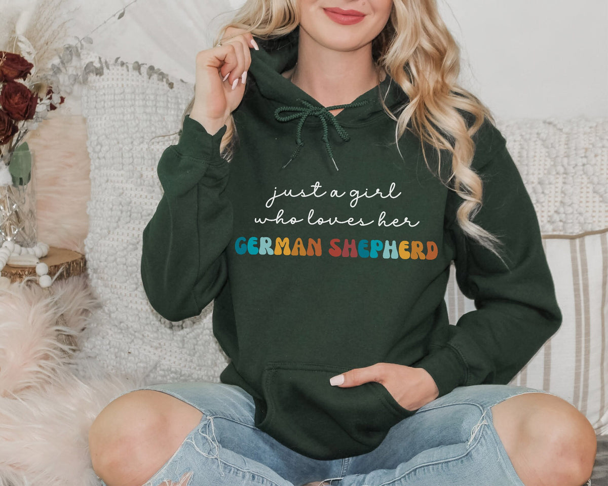 German Shepherd Dog Retro Hoodie