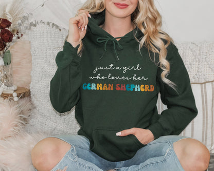 German Shepherd Dog Retro Hoodie