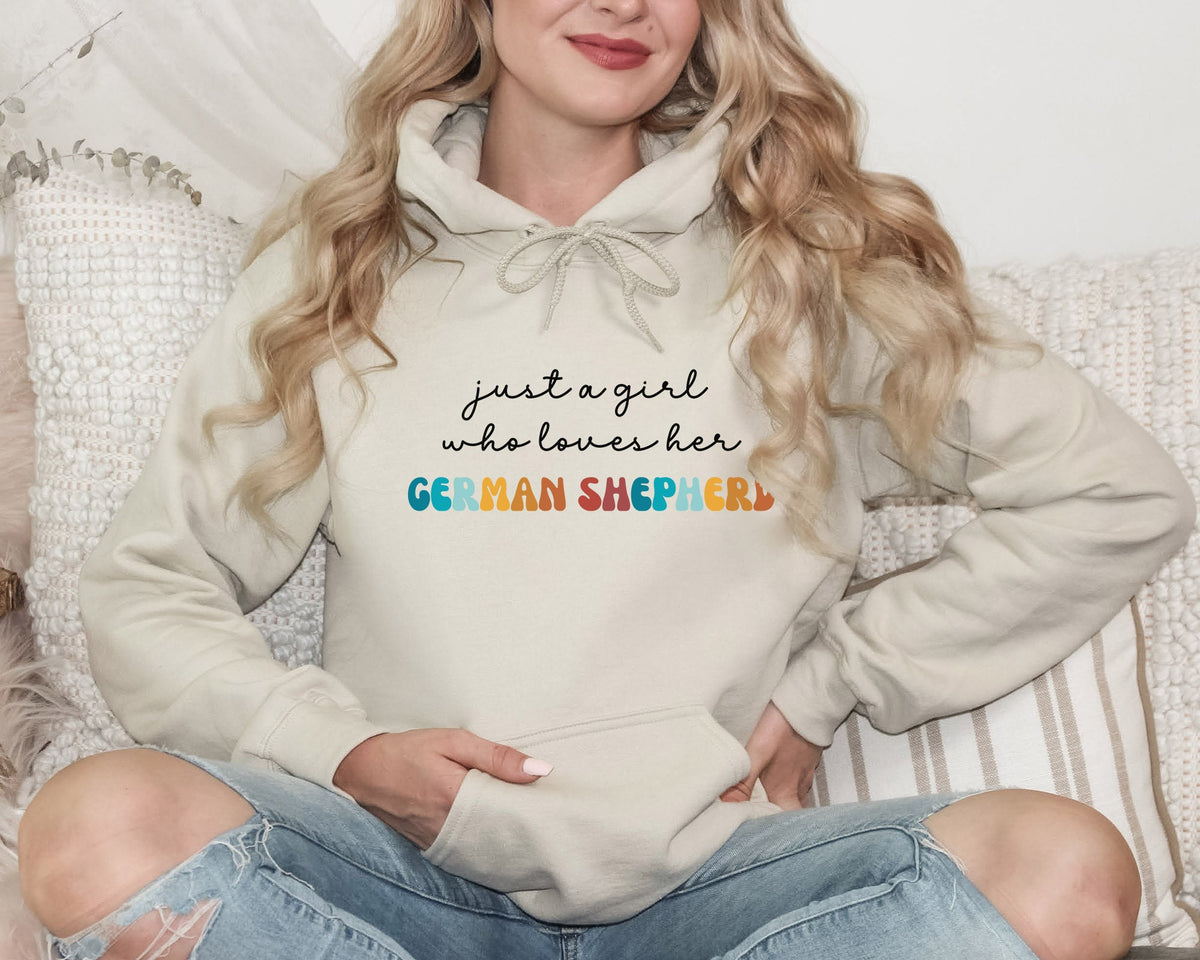 German Shepherd Dog Retro Hoodie