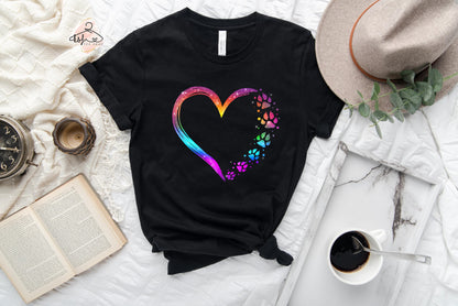 Dog Paw Heart Tee V6