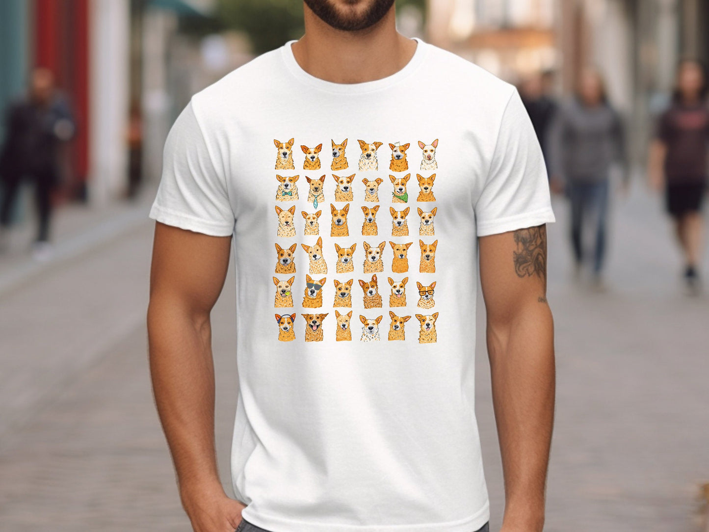 Red Heeler Faces T-Shirt