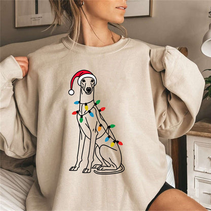 Greyhound Santa Sweater