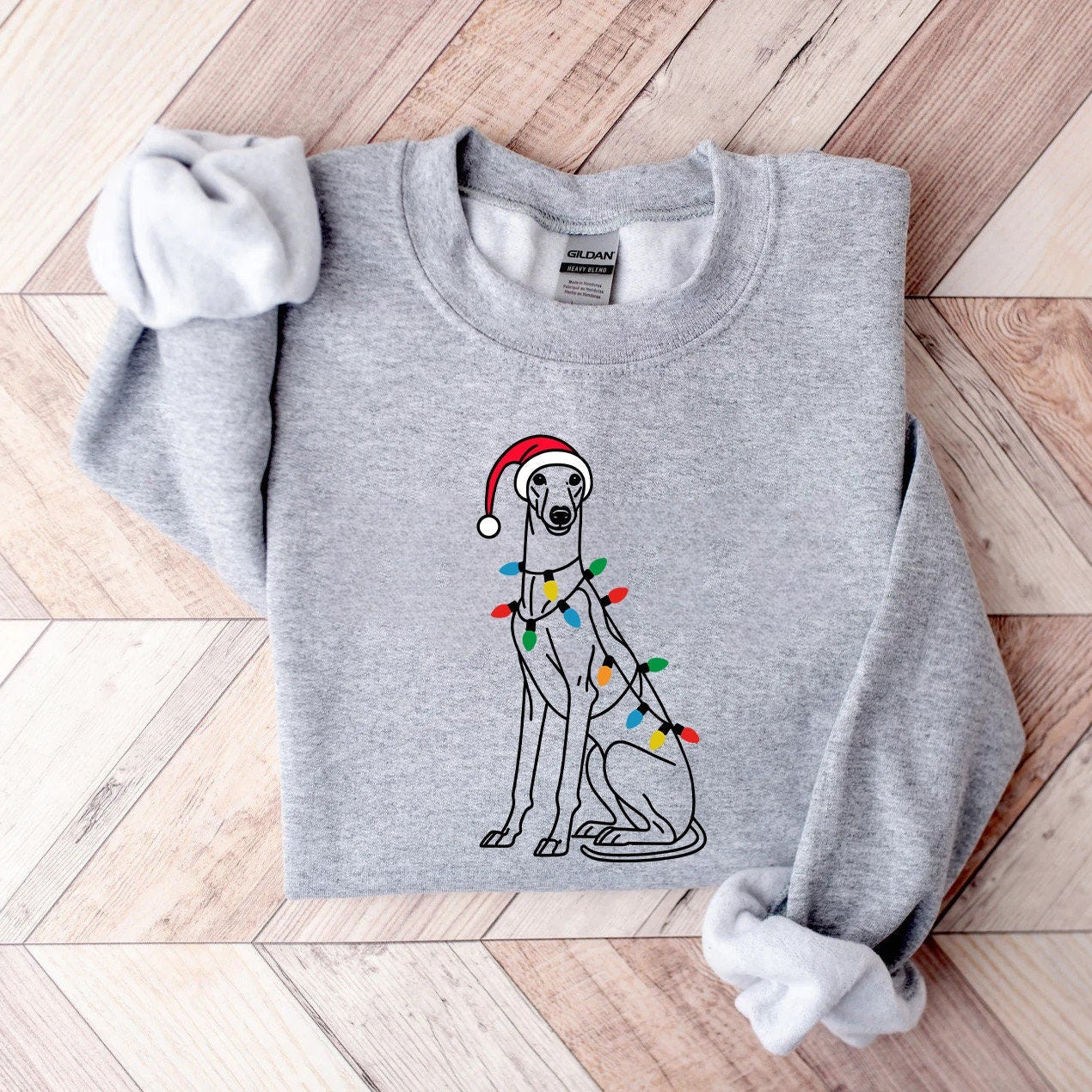 Greyhound Santa Sweater