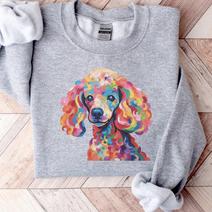 Poodle Vibrant Watercolor Sweatshirt