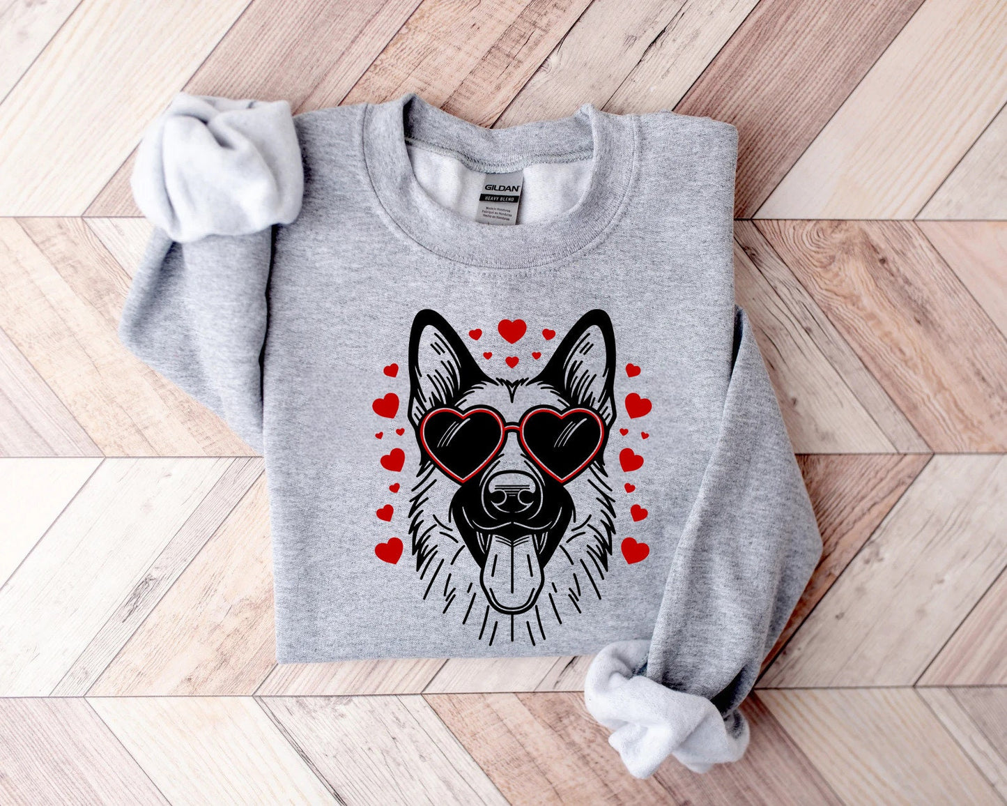 German Shepherd Valentine Sweater