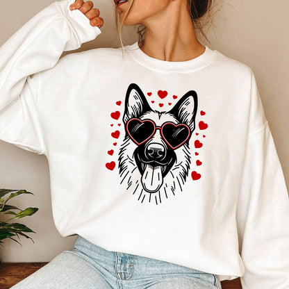 German Shepherd Valentine Sweater