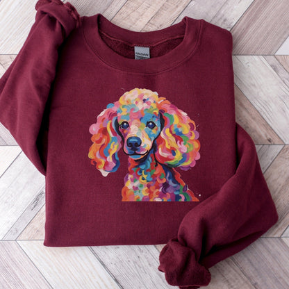 Poodle Vibrant Watercolor Sweatshirt