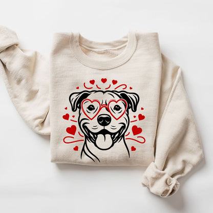 Valentines Day Pitbull Sweater