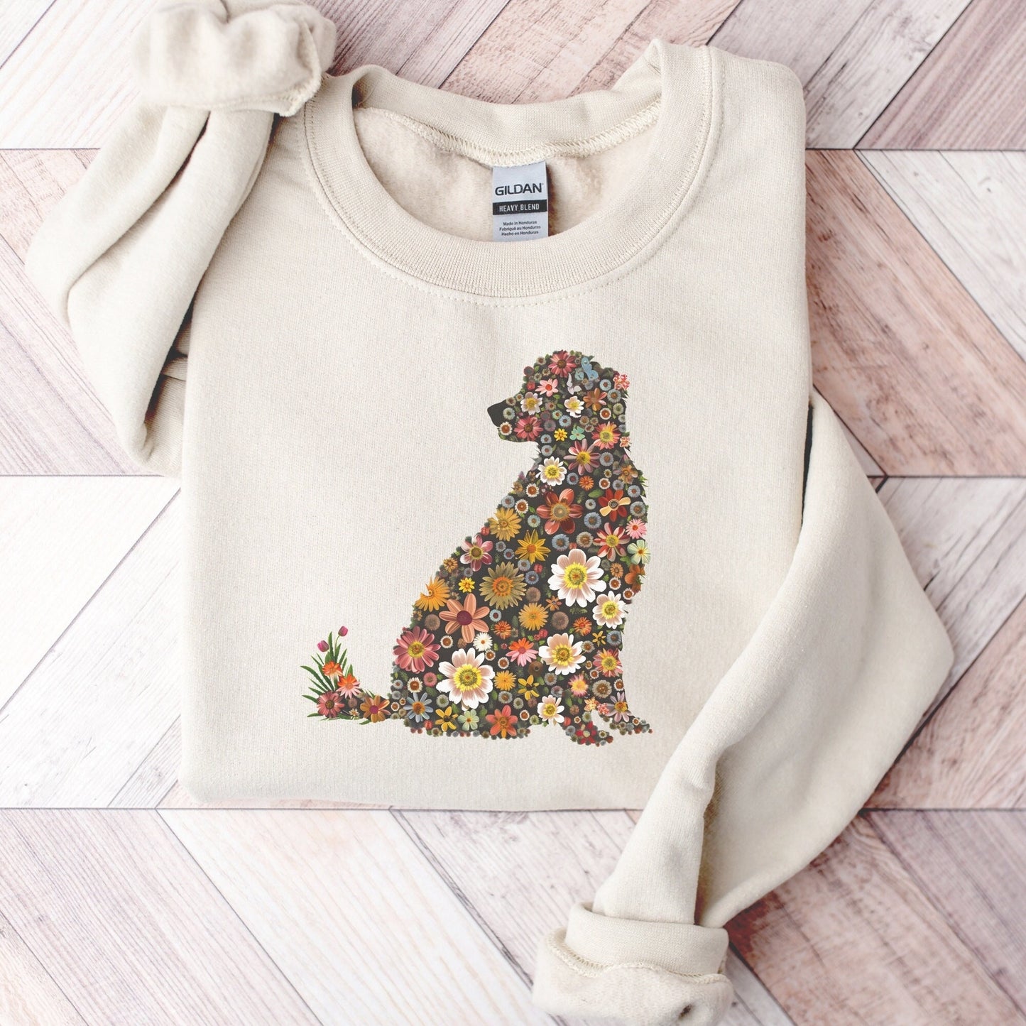 Floral Golden Retriever Sweatshirt