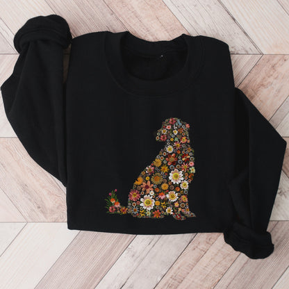 Floral Golden Retriever Sweatshirt